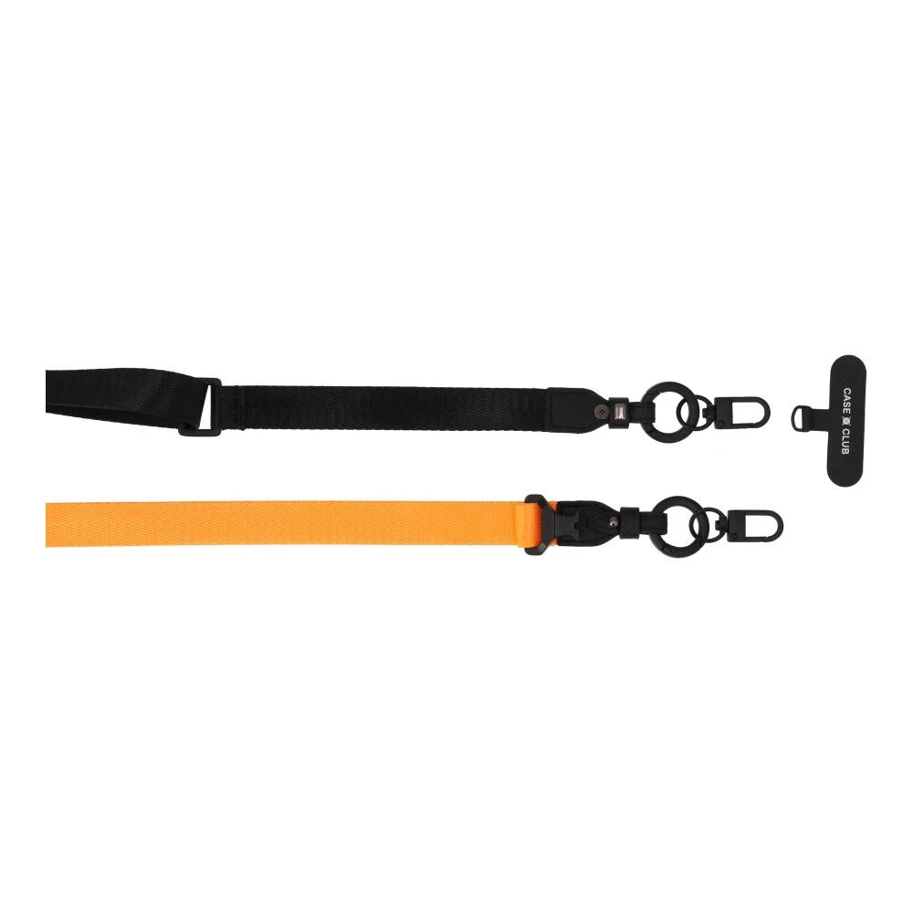 black/orange crossbody 2 in 1 lanyard